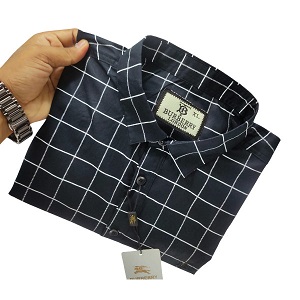 Men's Casual Cotton Full Sleeve Check Shirt