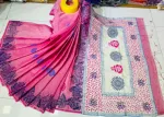 Women's Block Print Cotton Saree, 14 Haath, 6 Colours