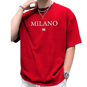 Men's Stylish Drop Shoulder- Milano Red