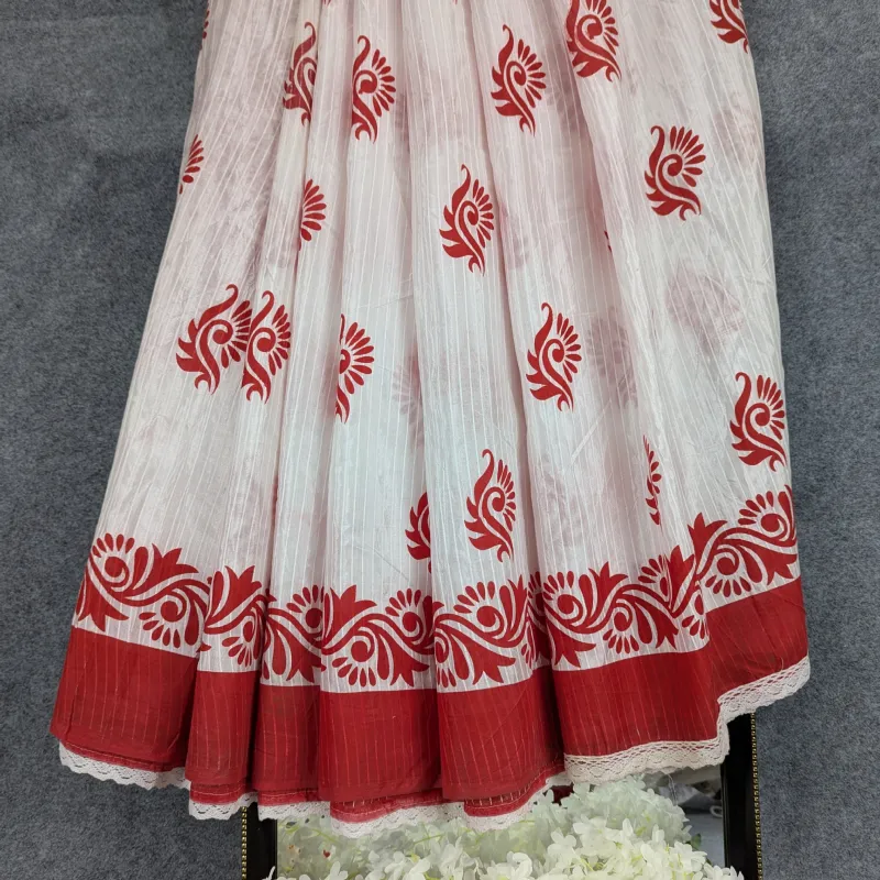 Festive Special Premium Half-Silk Print Saree Combo