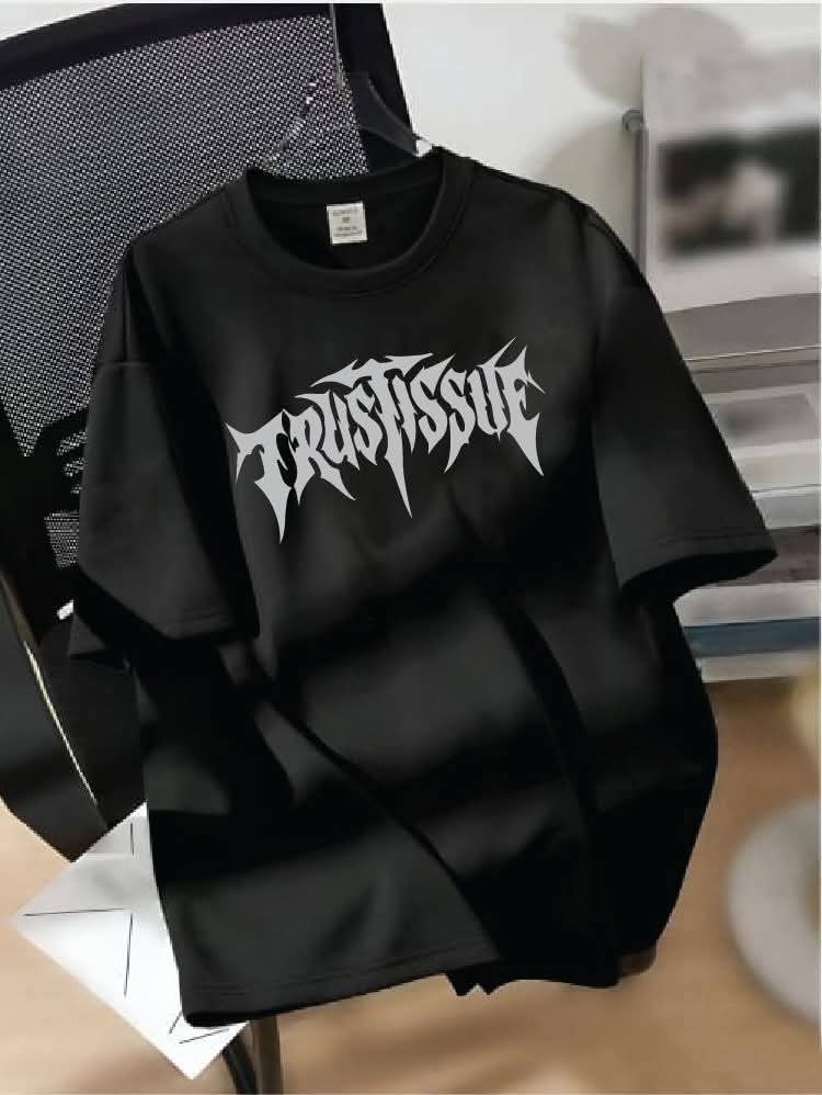 Pure Cotton DTF Print Drop Shoulder Tee for Men and Women