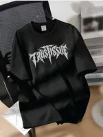Pure Cotton DTF Print Drop Shoulder Tee for Men and Women