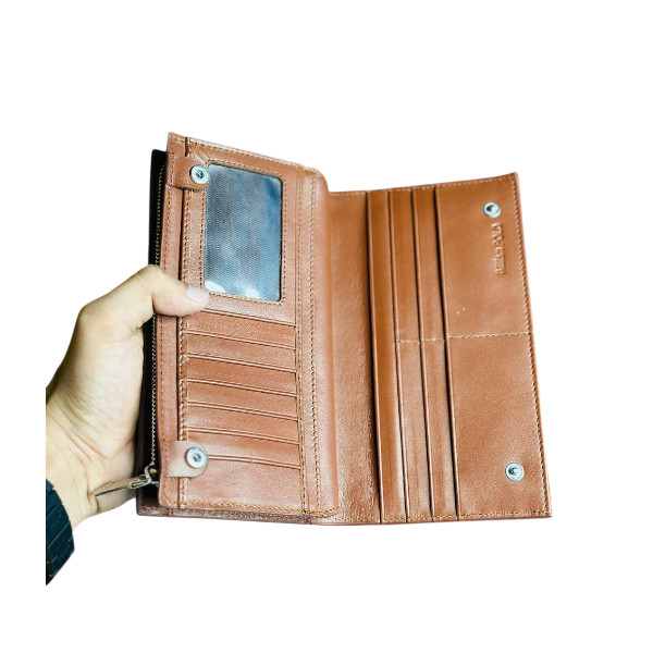 Men’s Genuine Leather Long Wallet – Multi Card Holder