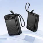 Hoco MMJ-04 20000mAh 35W PD Fast Charging Power Bank with Built-in Type-C Cable, LED Digital Display, QC3.0 & 22.5W Super Fast Charger for iPhone, Samsung, iPad & Type-C Devices
