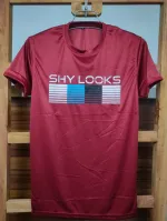 Men's Striped T-Shirt with All-Over Rubber Print, 160-170 GSM