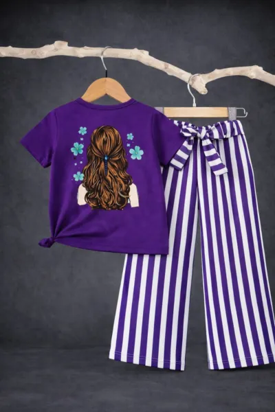 Kids' Half Sleeve Cotton Knit T-Shirt and Pant Set, 3 Colours