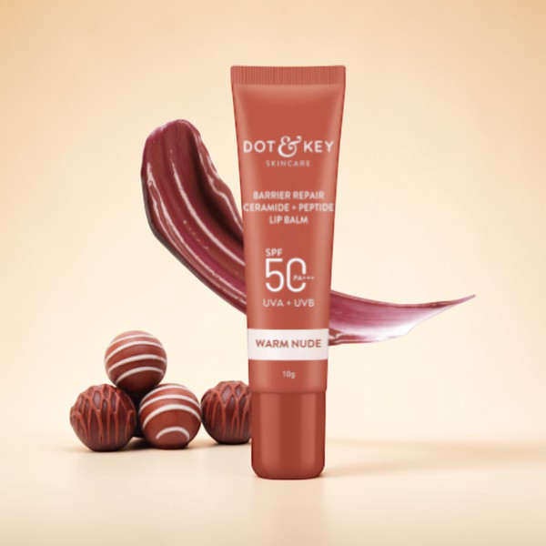 Dot & Key Barrier Repair Ceramide + Peptide Lip Balm 10g - Warm Nude (India)