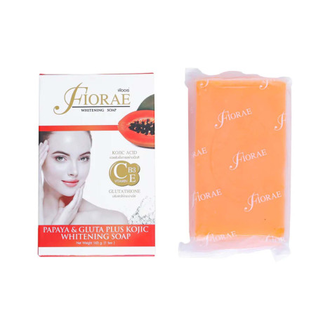 Fiorae Papaya & Gluta Plus Kojic Whitening Soap 165g (Thailand)