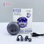 Q71 True Wireless Open-Ear Ear Clip Earbuds with Digital LED Display