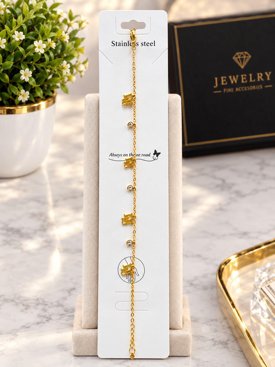 Premium stainless steel Dior-inspired bracelet