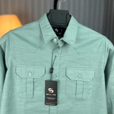 Shy Looks Premium Lap Seam Double Pocket Shirt