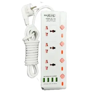 MaxLine ML-704, 4 Port USB, 7 Outlets Multiplug Charger