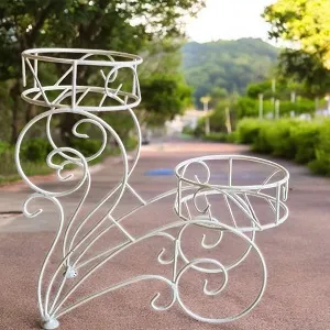 Metal 2tala flower stand