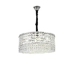 Qulik Modern Contemporary Silver Crystal Chandelier Ceiling Light (QL-71008-500)