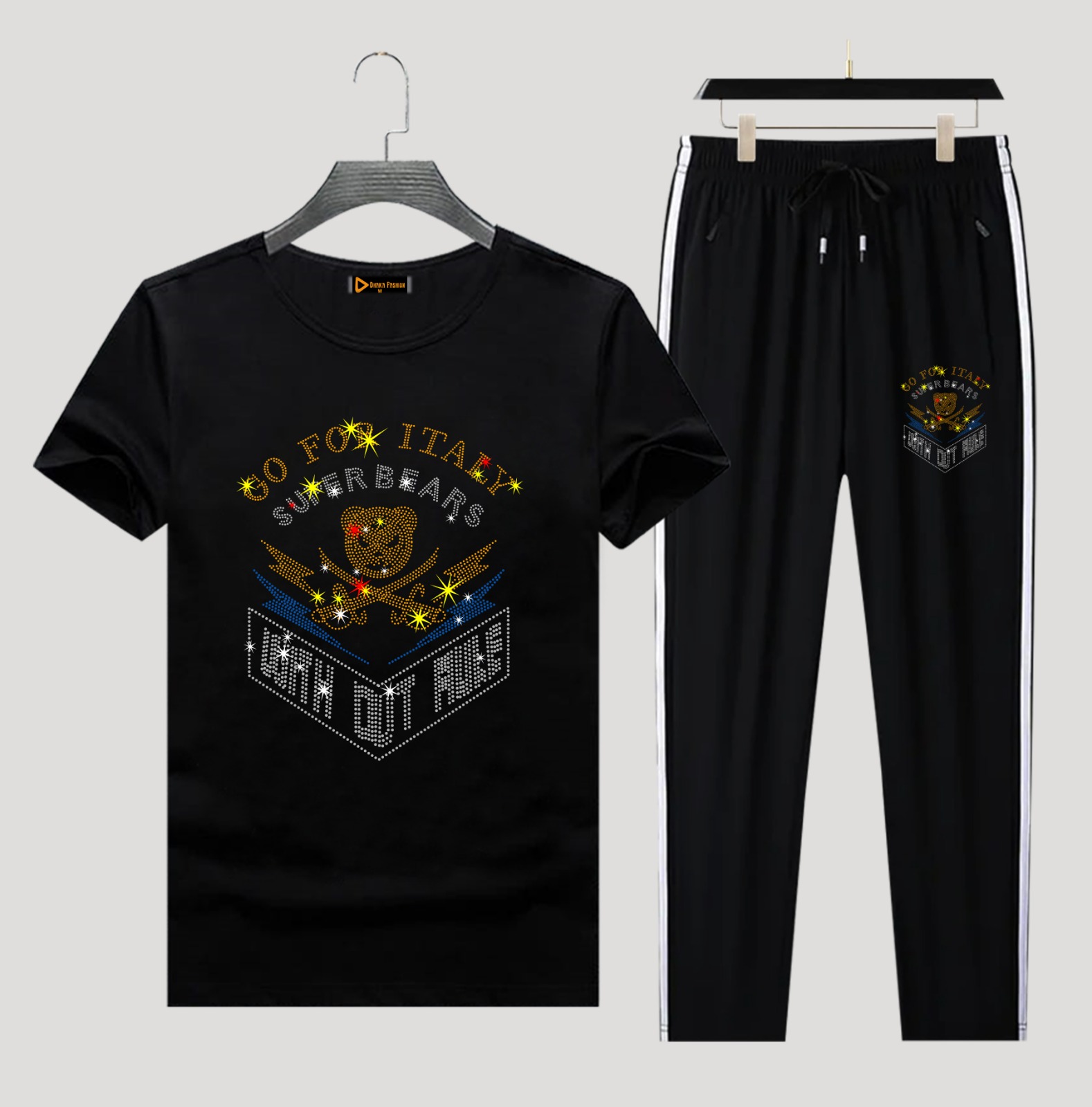 Men's Pure Cotton Tee and 280 GSM Trouser Combo, 6 Colours