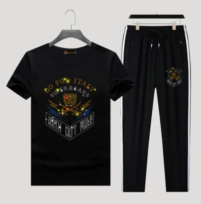 Men's Pure Cotton Tee and 280 GSM Trouser Combo, 6 Colours