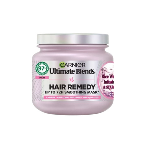 Garnier Ultimate Blends Rice Water Infusion & Starch Hair Remedy Smoothing Mask 340ml (Germany)