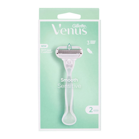 Gillette Venus Smooth Sensitive Women's Shaver with 2 Razor Blades (Portugal)