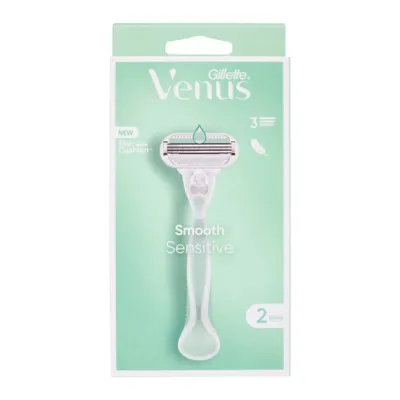 Gillette Venus Smooth Sensitive Women's Shaver with 2 Razor Blades (Portugal)