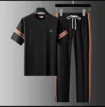 Men's Screen Print Mesh Jersey Top and Trouser Combo, M to XL