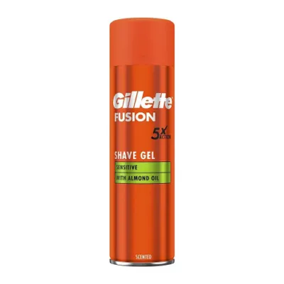 Gillette Fusion 5 Sensitive With Almond Oil Shave Gel Scented 200ml (UK)
