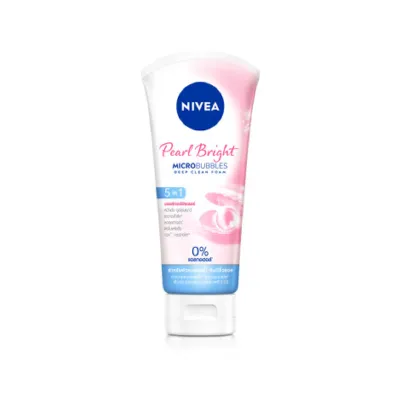 Nivea Pearl Bright 5in1 Micro Bubbles Deep Clean Foam 100ml (Thailand)
