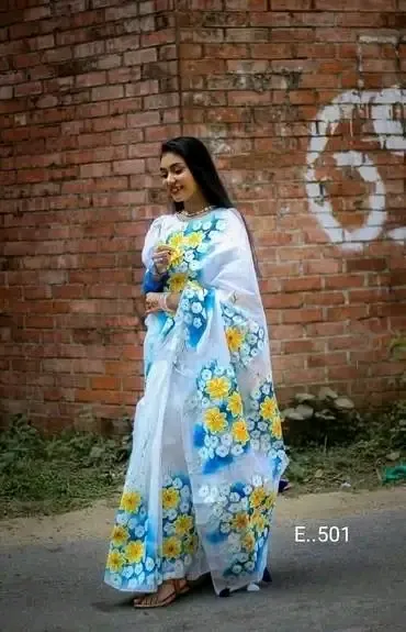 Hand Painted Half Silk Saree for Women of All Ages