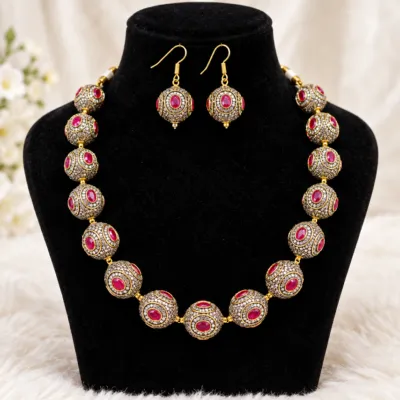 Premium Antique Turkish Ball Necklace Set