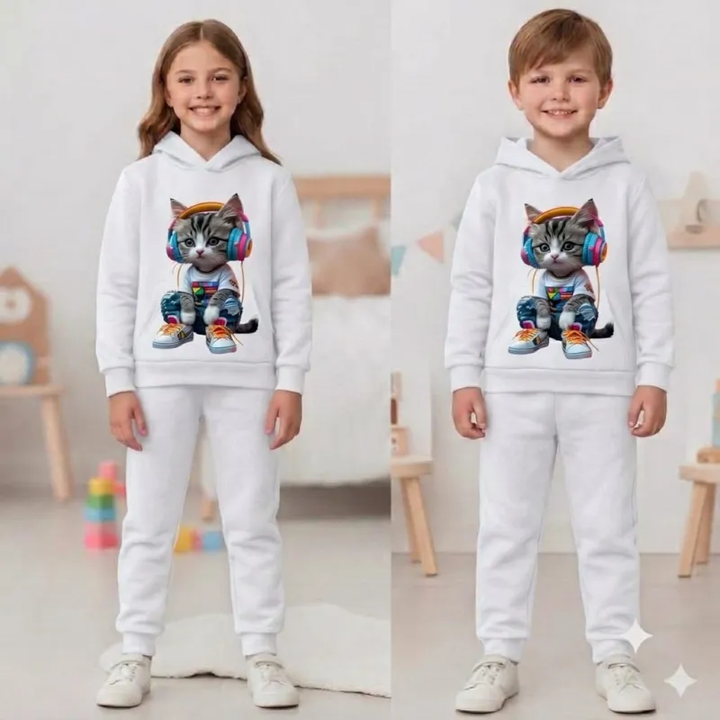 Kids Hoodie and Pant Set for Boys and Girls, 1 to 10 Years