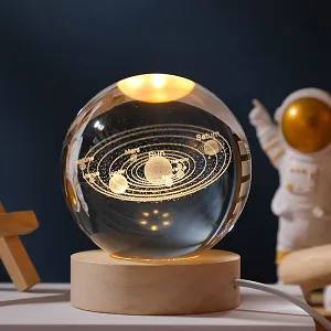 3D Crystal Ball – Solar System (7 Color Base)