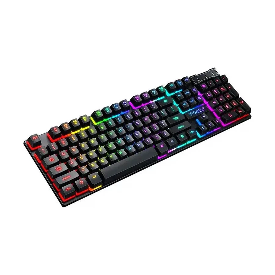 T-Wolf T20 RGB Wired Black Gaming Keyboard