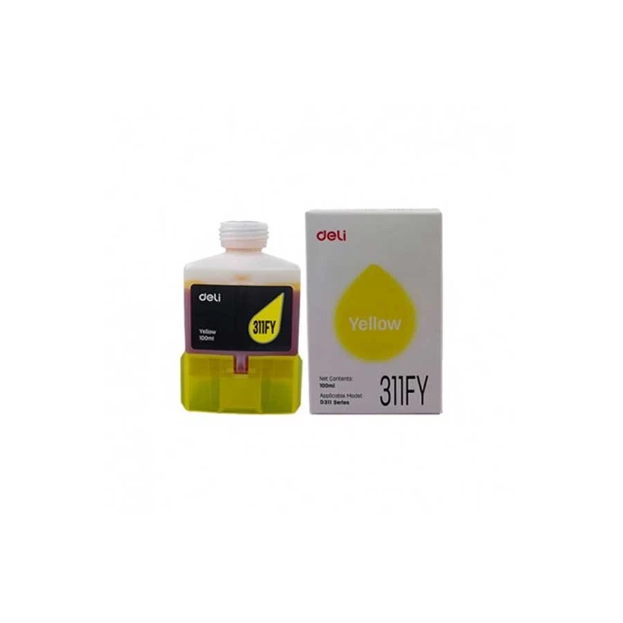Deli 100 ml Yellow Ink Bottle for D311NW Printer