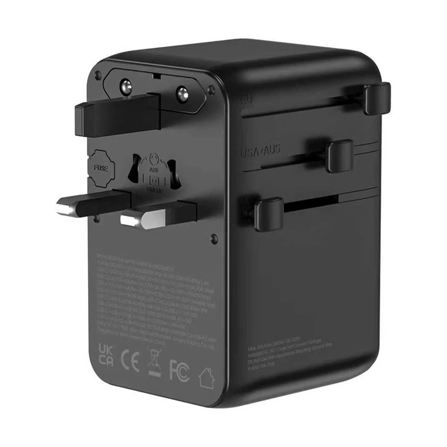 WiWU Warrior International 70W GaN Universal Travel Charger Black