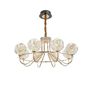 Qulik Modern Crystal Chandelier 8 Circle-shaped Hanging LED Ceiling Light (QL-3321-800-8)