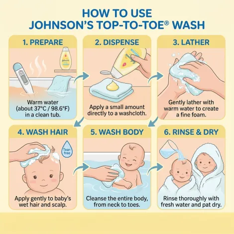 Johnson's Top To Toe Hair & Body Baby Bath 100ml (Malaysia)