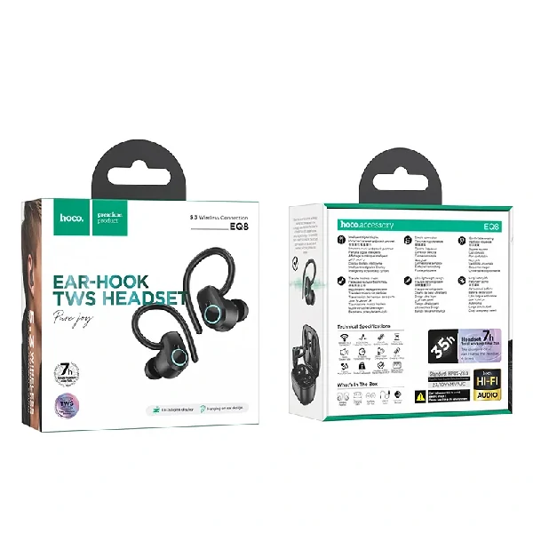 HOCO EQ8 Pure Joy In-Ear True Wireless BT Headset – Black Color