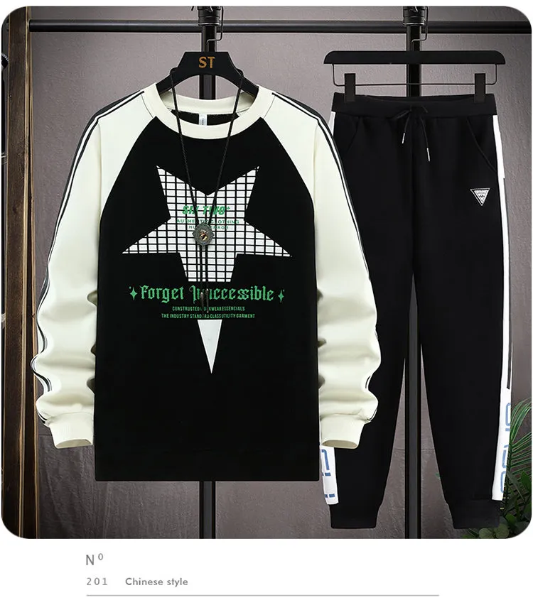 Men's Cotton T-Shirt and 280 GSM Trouser Set, 6 Colours