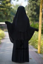 Muttaki Borka Set, 3 Pieces with Hijab and Nikab