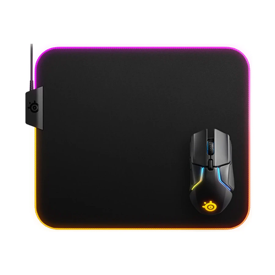 SteelSeries QcK Prism Cloth RGB M Black Gaming Mouse Pad