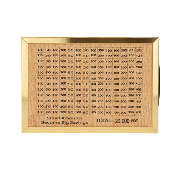 Wooden Money Saving Box (Piggy Bank) 20,000 tk
