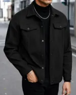 Men's Winter Shacket Jacket, Shirt-Style Cut, Sizes M to XL