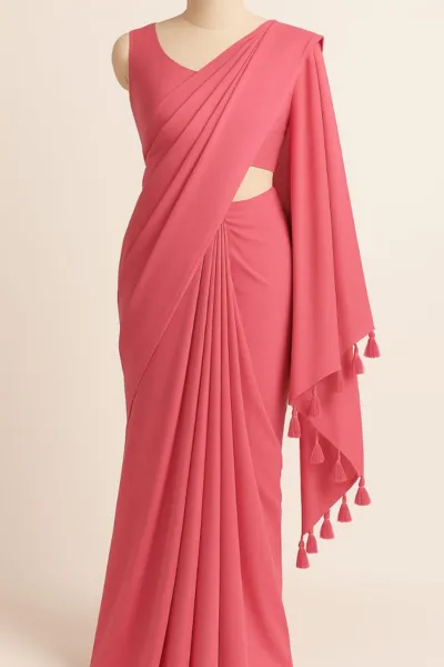 Weightless Georgette Saree with Matching Blouse Piece