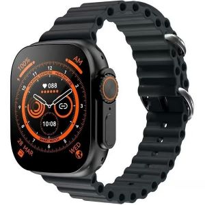 T800 Ultra Smartwatch Series 8 with Wireless Charging- Black