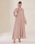 Embroidery Koti Borka with Inner and Hijab, 3 Colours