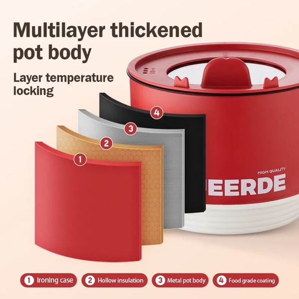 1.5L Capacity Mini Home Cooking Pot Multifunctional