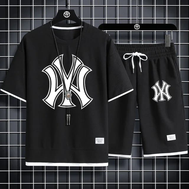 Men's 170 GSM Mesh Fabric Tee and Shorts Set in 6 Colours