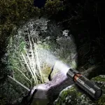 Rechargeable LED Flashlight with Telescopic Zoom & Power Bank Function
