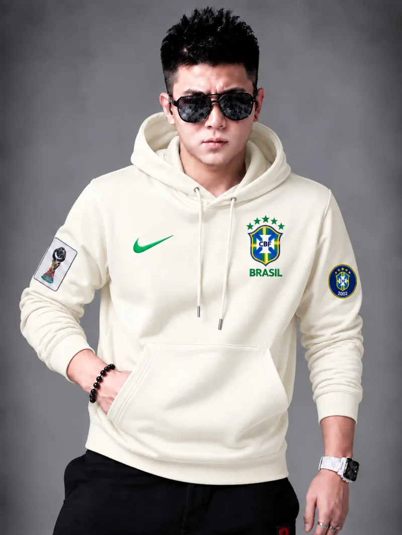 World Cup Semi Baggy Hoodie for Men and Women, One Side Brush Cotton