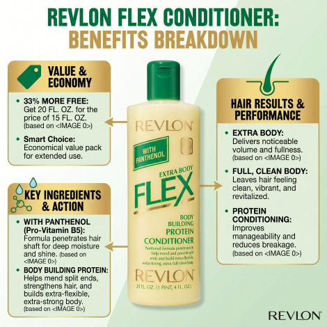 Revlon Flex Extra Body Bulding Protein Conditioner 591ml (France)