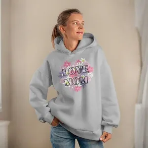 Comfortable Printed Ladies Winter Hoodie ( Lite Blue )